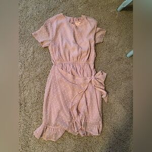 Showpo Pink Polka Dot Mini Dress